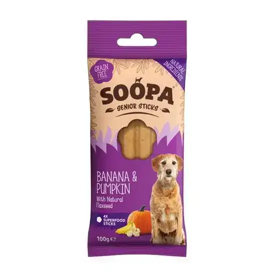 Soopa Dental Sticks for Senior Dogs with Banana & Pumpkin 40 Pieces 18101