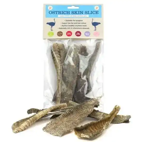 JR Pet Products Ostrich Collagen Skin Slice Treats for Dogs 1 x 60g 18867