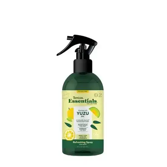 TropiClean Essentials Collection Yuzu Oil Refreshing Spray for Dogs 273ml Bottle 15642