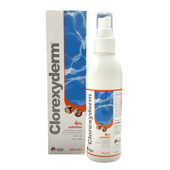 Clorexyderm 4% Antibacterial Antifungal Spray for Dogs & Cats 200ml 2226