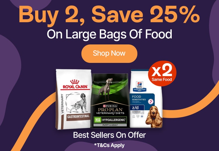 Buy 2, Save 25% On Large Bags of Food*