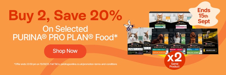 buy 2 save 20% on selected purina pro plan food