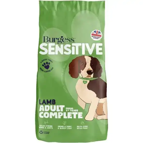Burgess Adult Sensitive Dry Dog Food with Lamb 16202