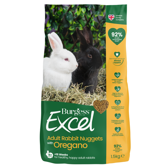 Burgess Excel Adult Rabbit Nuggets with Oregano 1.5kg 16989