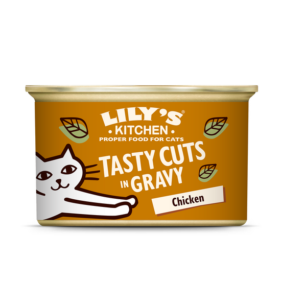 Lily's Kitchen Adult Wet Cat Food Tasty Cuts with Chicken in Gravy 24 x 85g Tins 17656