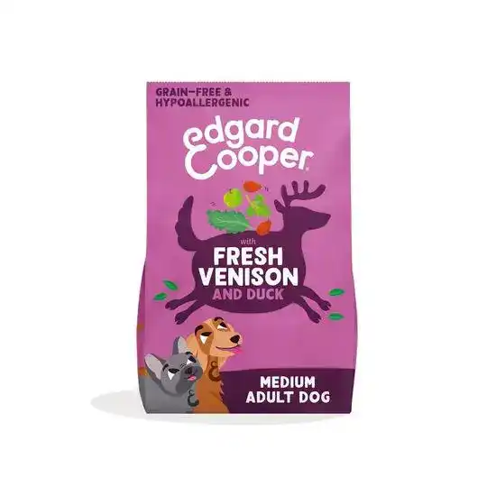 Edgard & Cooper Grain Free Medium Adult Dry Dog Food Venison & Duck 21043