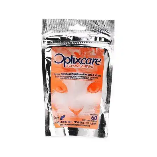 Optixcare L-Lysine Feline Herpes Symptomatic Support Chews for Cats 11343