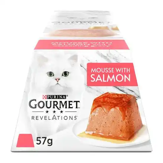 GOURMET Revelations Mousse Salmon Wet Cat Food 24 x 57g Trays 18323