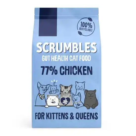 Scrumbles Kitten & Queens Dry Cat Food with Chicken 17595