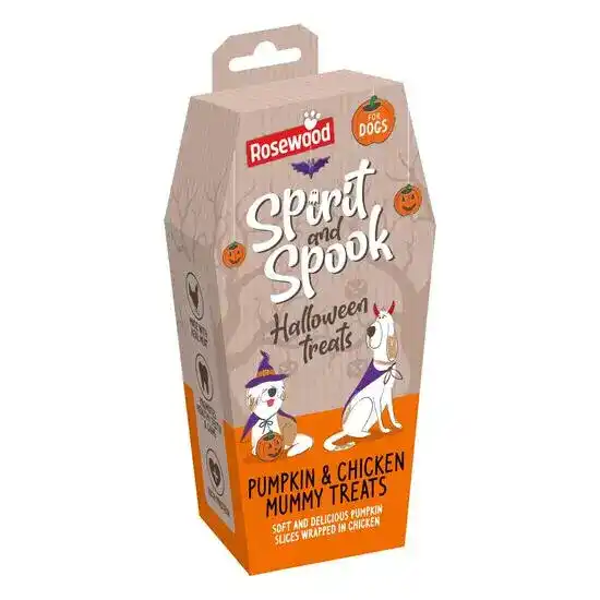 Rosewood Spirit and Spook Halloween Mummy Treats Chicken and Pumpkin 1 x 80g 19826