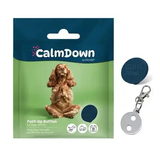KRUUSE CalmDown Post-Op Pheromone-Infused Button with Collar Tag for Dogs 19059