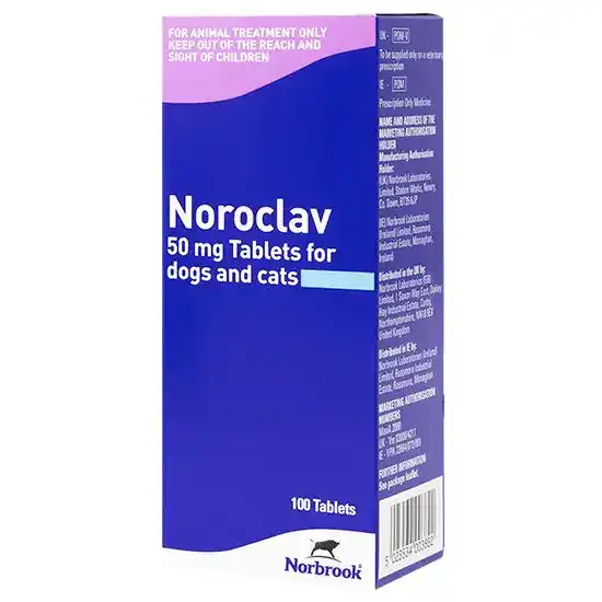 Noroclav Tablets for Dogs and Cats 50mg 985