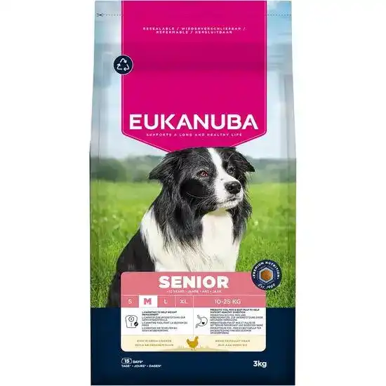 Eukanuba Senior Medium Breed Chicken Dry Dog Food 16336