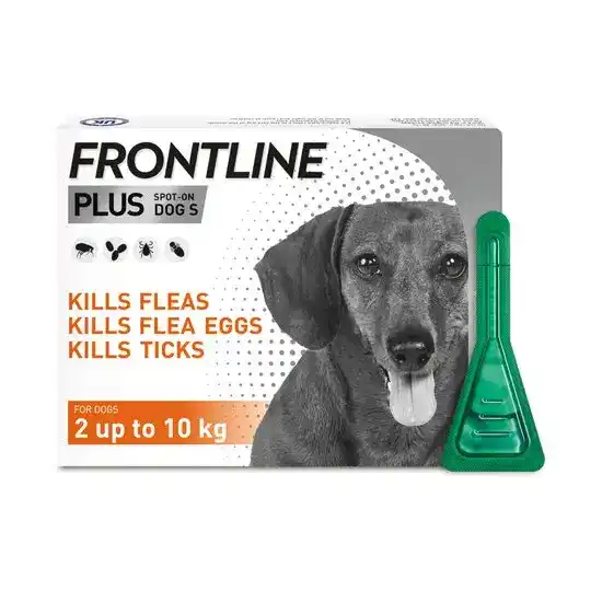 FRONTLINE PLUS Spot-On Flea and Tick Treatment for Small Dogs (2kg-10kg) 9985