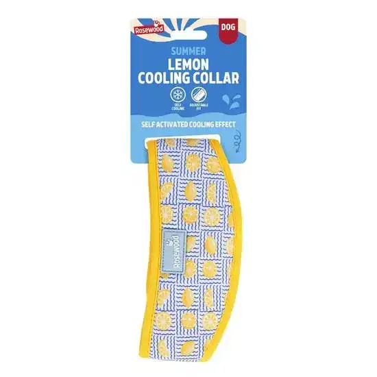 Rosewood Cooling Dog Collar Lemon Print 19833