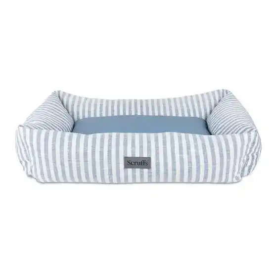 Scruffs Coastal Box Bed for Dogs Blue 19219