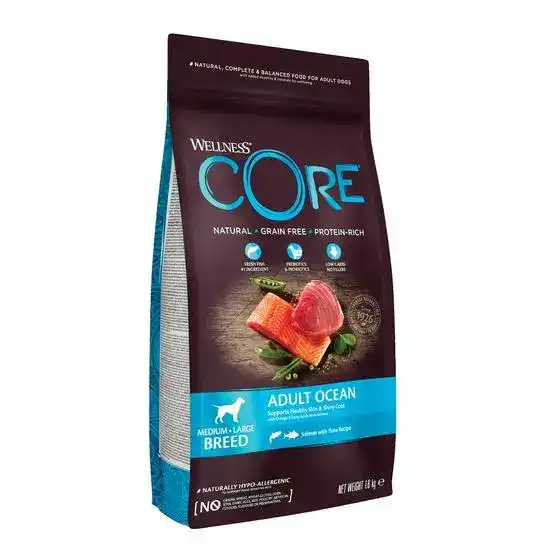 Wellness Core Medium & Large Breed Adult Ocean Dry Dog Food Salmon & Tuna 17031