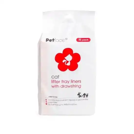Petface Cat Litter Tray Liners with Drawstring Large 50 Pack 18709