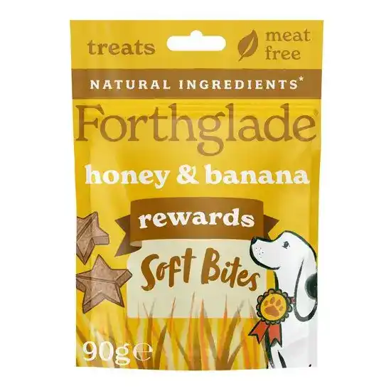Forthglade Soft Bites Rewards Dog Treats with Honey & Banana 8 x 90g 17848