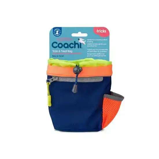 Coachi Dog Train & Treat Bag Navy & Coral 19619