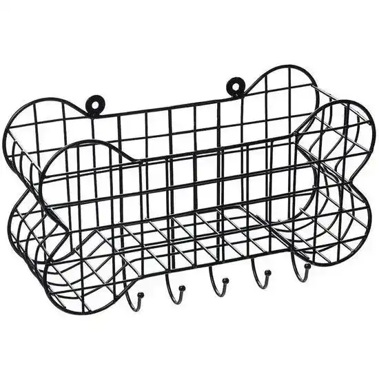 House of Paws Dog Bone Wire Storage Shelf Black 18890