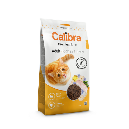 Calibra Premium Line Adult Dry Cat Food Turkey 18034