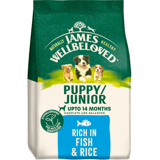 James Wellbeloved Puppy Dry Dog Food Fish & Rice 18643