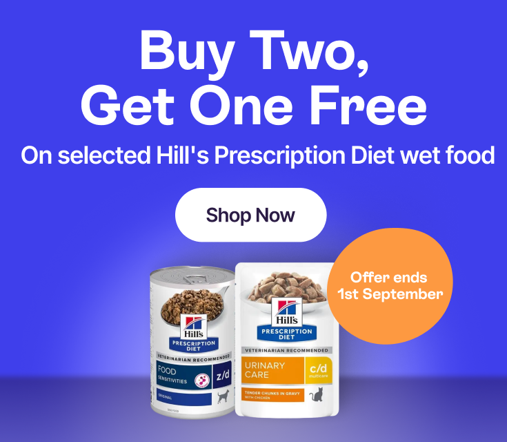 Buy Two Get One Free on selected hills prescription diet wet food