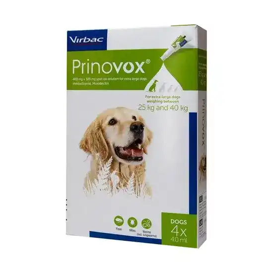 Prinovox Spot-On Solution for Extra Large Dogs 400mg/100mg (over 25kg) 9663