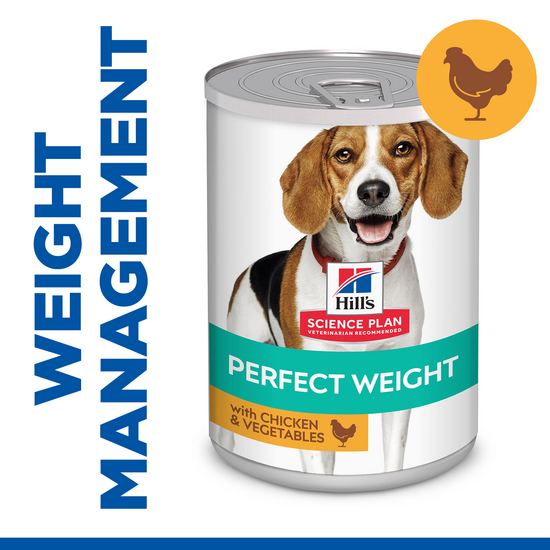 Hill's SCIENCE PLAN Specialty Adult Perfect Weight Wet Dog Food with Chicken & Vegetables 12 x 363g Cans 2398