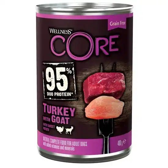 Wellness Core 95% Duo Protein Adult Wet Dog Food Turkey