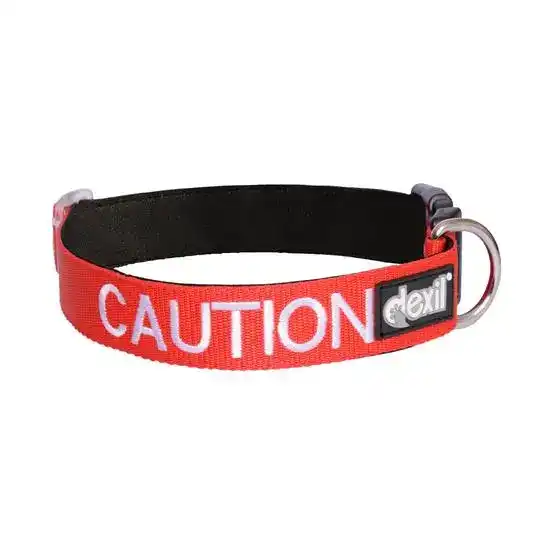 Dexil Caution Awareness Dog Collar Red 18601