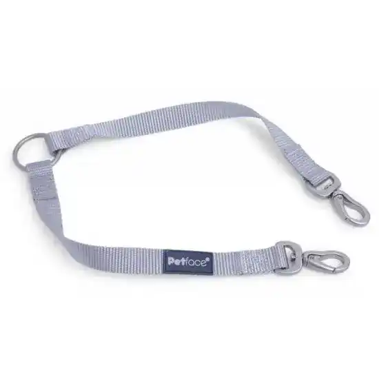 Petface Grey Double Dog Lead 18427