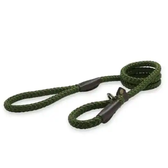 Ancol The Heritage Collection 1.5m Nylon Green Slip Rope Dog Lead 17125