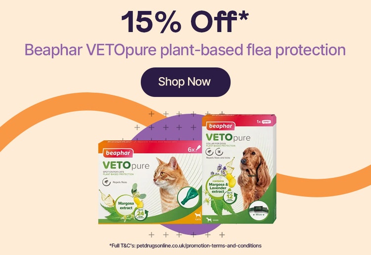 15% Off* Beaphar VETOputre plant-based flea protection