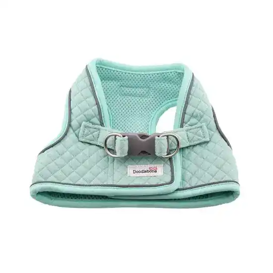 Doodlebone Dinky Dog Snappy Harness for Small Dogs & Puppies Mint Quilt 18824