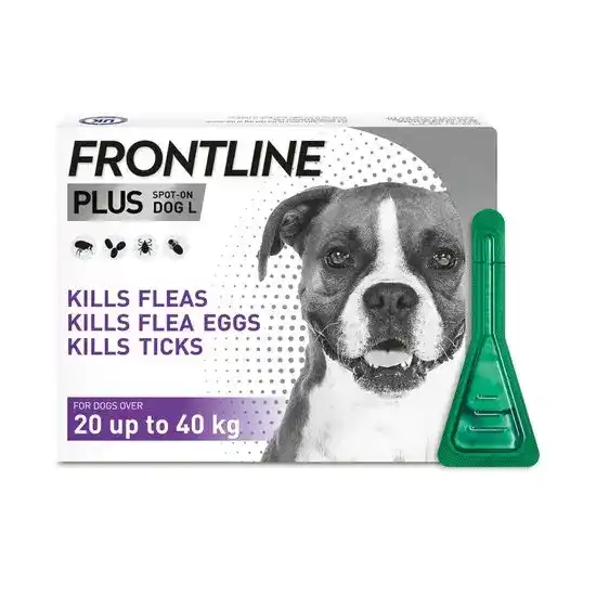 FRONTLINE PLUS Spot-On Flea and Tick Treatment for Large Dogs (20kg-40kg) 9991