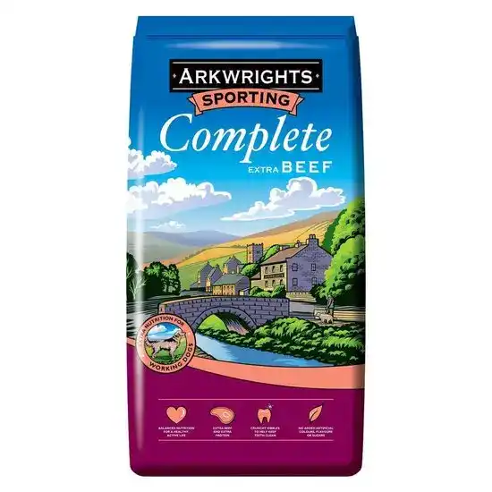 Arkwrights Sporting Complete Adult and Senior Working Dry Dog Food with Extra Beef 15kg 17697