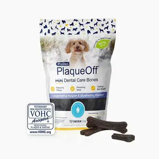 ProDen PlaqueOff Mini Dental Care Bones for Small Dogs Vegetable Fusion & Bluebe 18846
