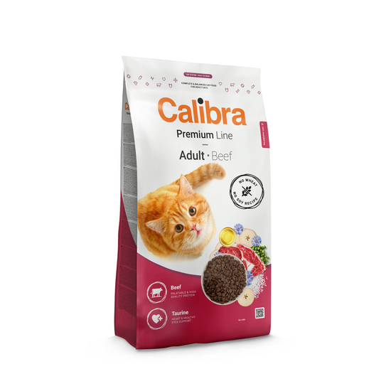 Calibra Premium Line Adult Dry Cat Food with Beef 18037