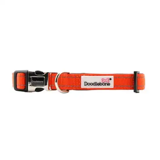 Doodlebone Padded Dog Collar Tangerine 18804