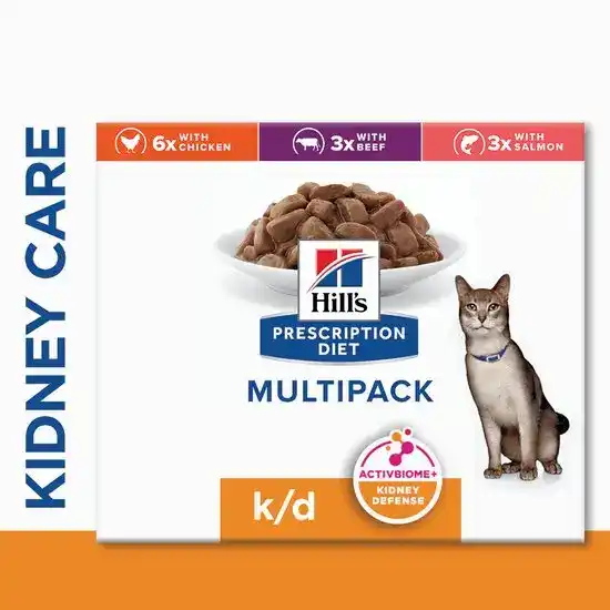 Hill's PRESCRIPTION DIET k/d Kidney Care Wet Cat Food Multipack with Chicken