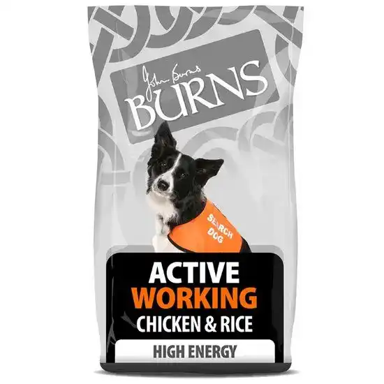 Burns Active Working High Energy Dry Dog Food with Chicken & Rice 16944