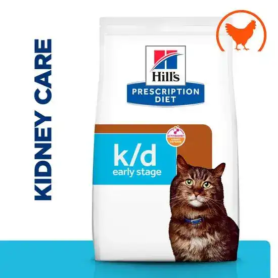 Hill's PRESCRIPTION DIET k/d Kidney Care Early Stage Dry Cat Food with Chicken 3223