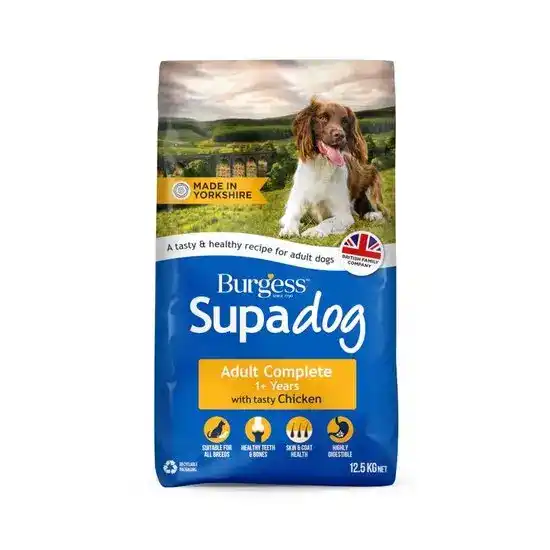 Burgess Supadog Adult Complete Dry Dog Food with Chicken 12.5kg 16199
