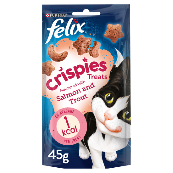 Felix Crispies Salmon and Trout Cat Treats 8 x 45g 18374