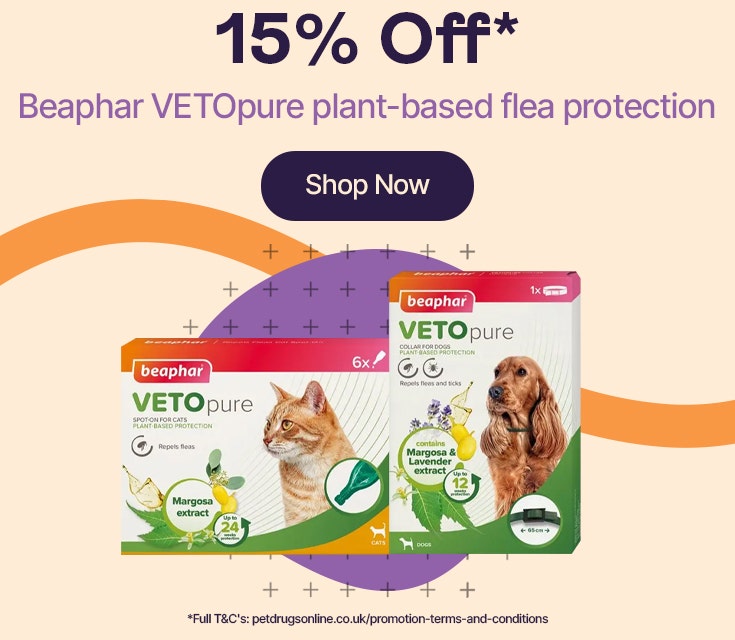 15% Off* Beaphar VETOputre plant-based flea protection