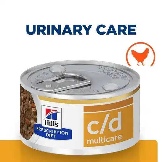 Hill's PRESCRIPTION DIET c/d Multicare Urinary Care Wet Cat Food Stew with Chicken & Added Vegetables 82g Tins 15967