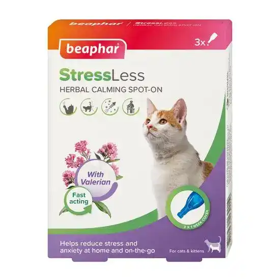 Beaphar StressLess Herbal Calming Spot-On for Cats & Kittens 19344