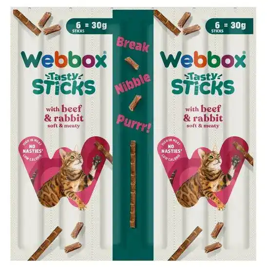 Webbox Tasty Sticks Beef and Rabbit Cat Treats 21096